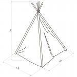 Cort mare Harta Lumii Play Tepee Multicolor Sunny
